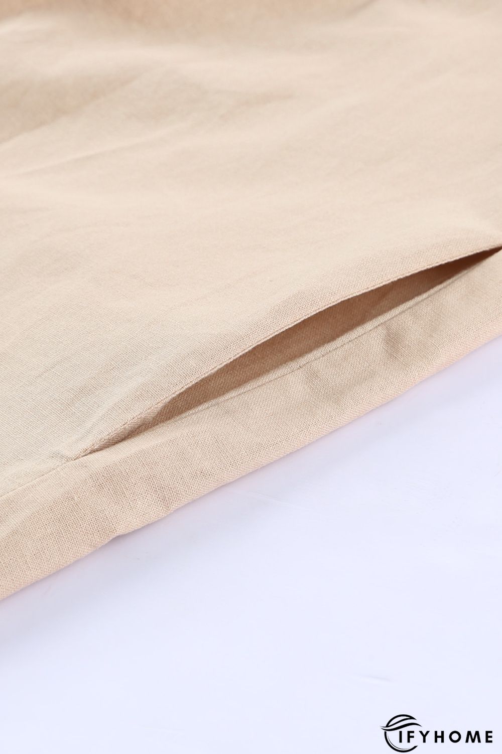 Apricot Deep V Neck Bow Knot Oversized Backless Mini Dress | IFYHOME