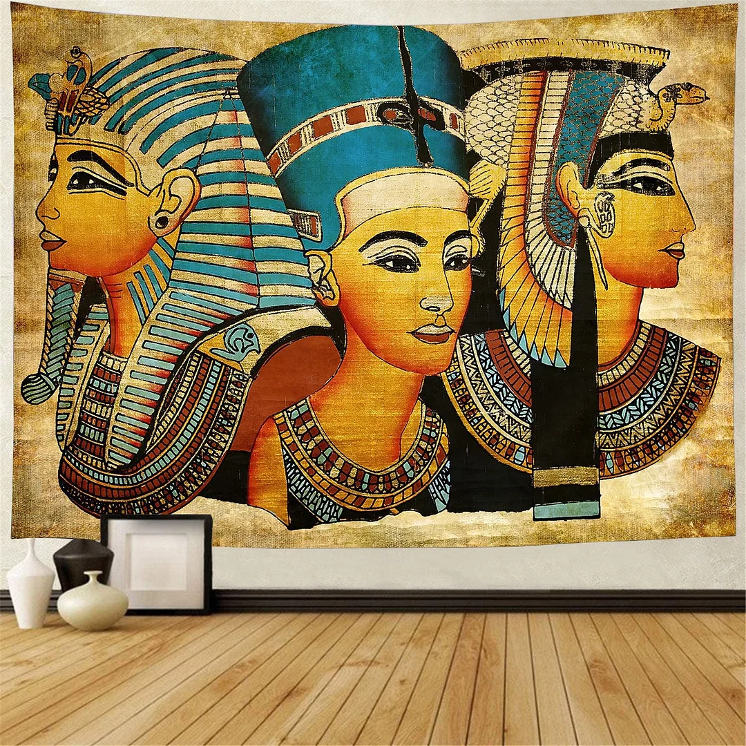 Yellow Ancient Egypt Tapestry Wall Hanging Old Culture Printed Hippie Egyptian Tapestries Wall Cloth Home Decor Vintage Tapestry