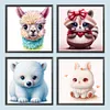 4pcs Diamond Painting -DIY Round Drill Animal