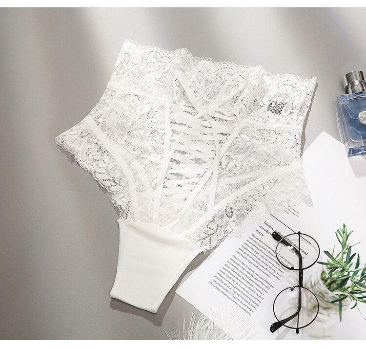 XXXL women's sexy high-waist underwear, thong, hollow underwear, seamless mesh underwear, floral underwear1