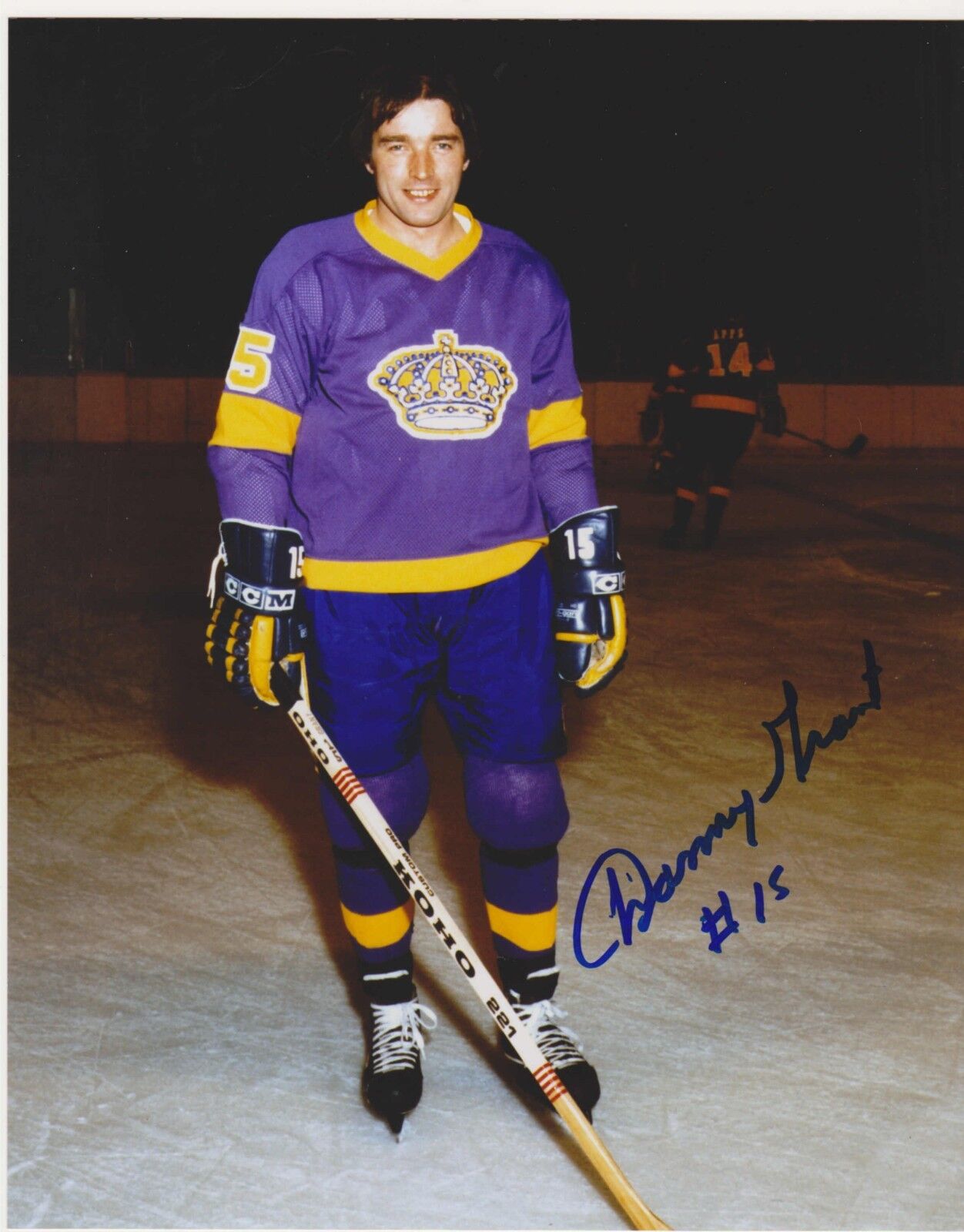 Danny Grant signed Los Angeles Kings 8x10 color Photo Poster painting RARE(DEC)