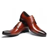  Formal Mens Leather Derby Dress Shoes Brown