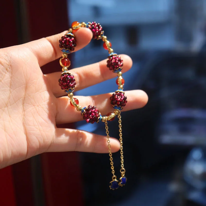 Natural Garnet Stone Bracelet