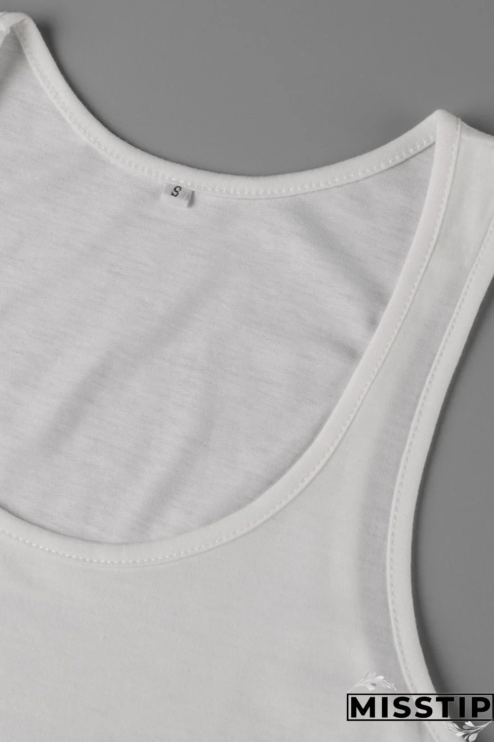 Fluorescent Green Casual Gradual Change Print Patchwork U Neck Sleeveless Two Pieces