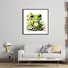 Flower Frog - 18CT Stamped Cross Stitch 25*25cm/9.84*9.84in