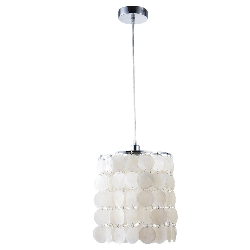 DIY Modern White Natural Seashell Pendant Lamps E14 LED Shell Lighting For Dining Room Living Room Kitchen Bedroom Home Fixture
