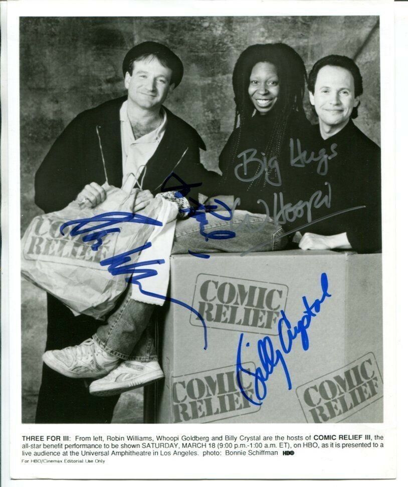 Three For 3 Cast X 3 Billy Crystal, Whoopi Goldberg & Robin Williams (Reprint)