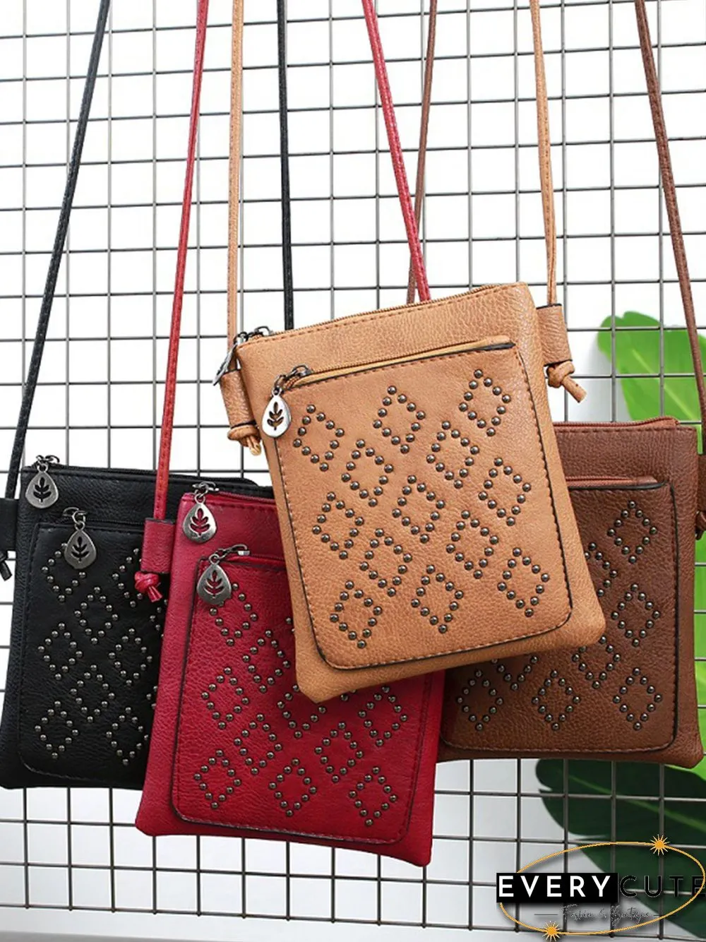 Simple Rivet Mini Crossbody Bag