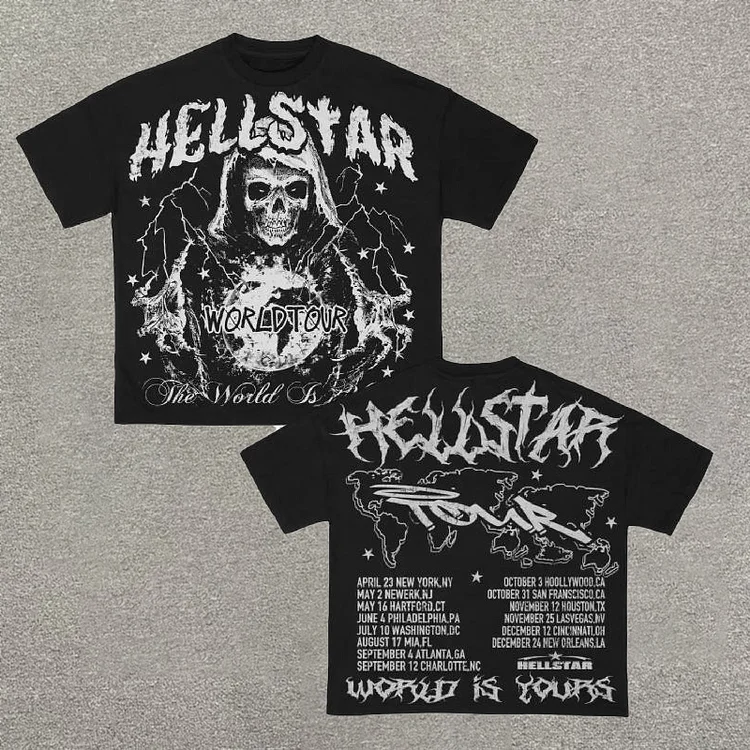 Vintage HellStar Casual Cotton Short Sleeve T-Shirt