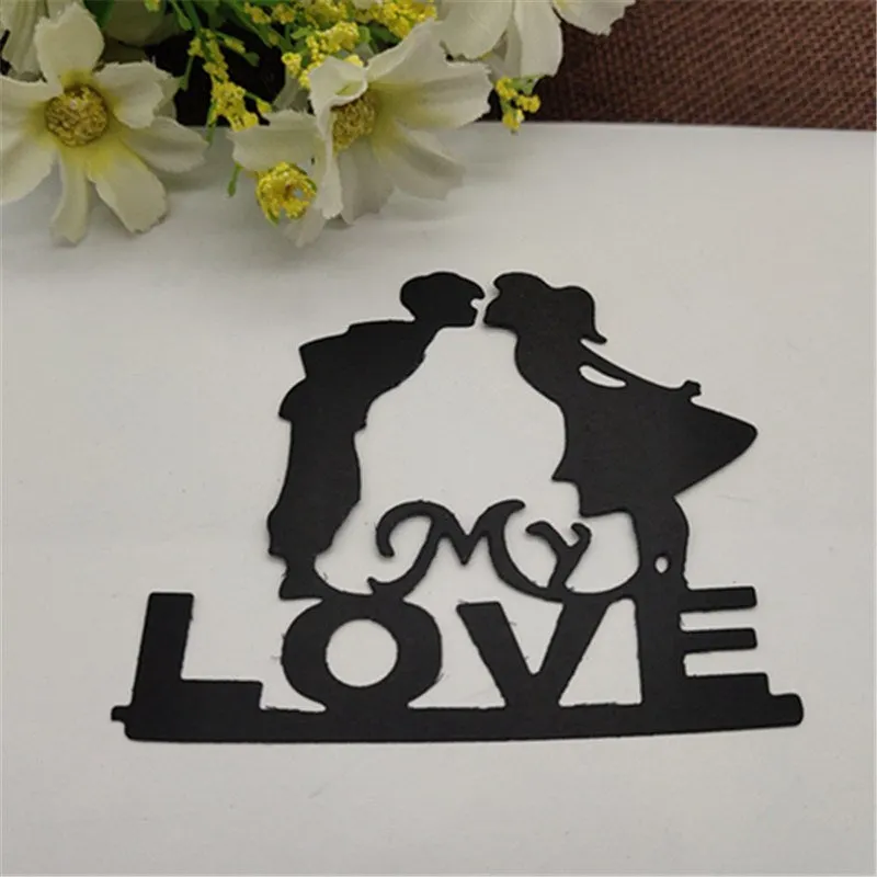 Love Groom Frame Wedding Invitation Metal Cutting Dies Craft Stamps die Cut Embossing Card Make Stencil Frame Art Cutte