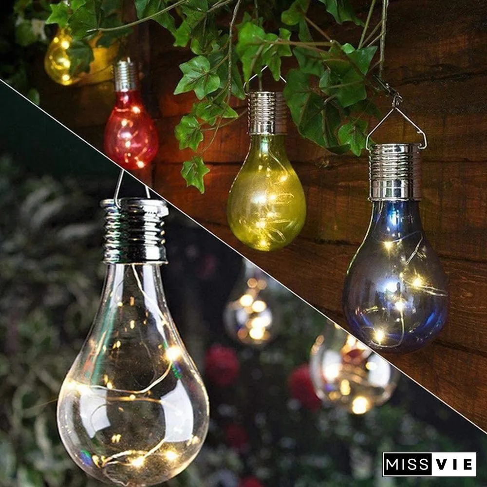 Solar Bulb Outdoor Garden Waterproof Panels LED 12V Light Lamp Camping Christmas