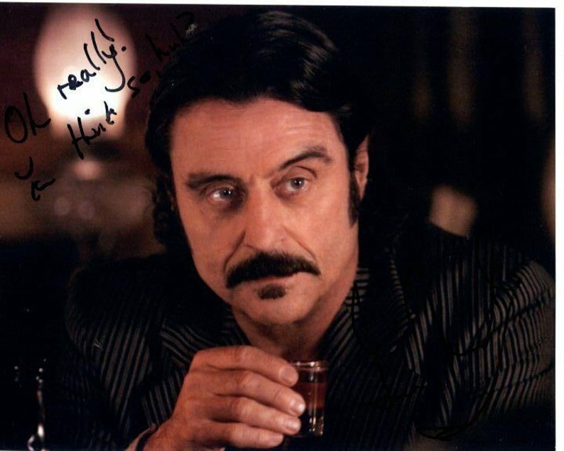 Ian mcshane signed autographed deadwood al swearengen Photo Poster painting great content