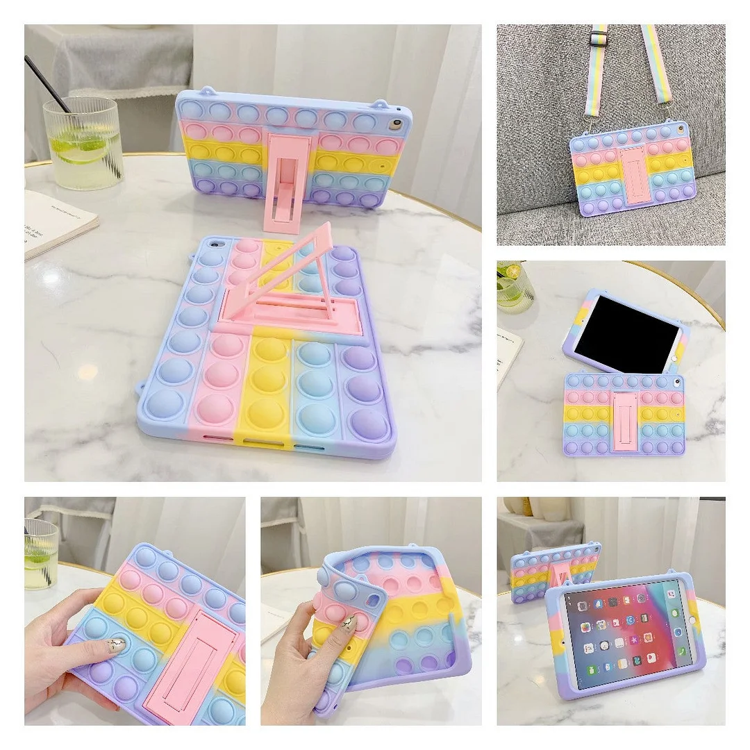 Relive Stress Push Bubble Fidget Toy iPad Case BE663