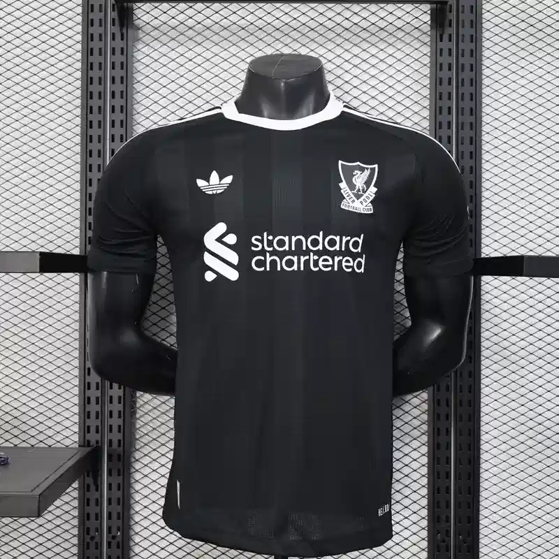 25/26 Player Liverpool Goalkeeper Black Soccer Jersey