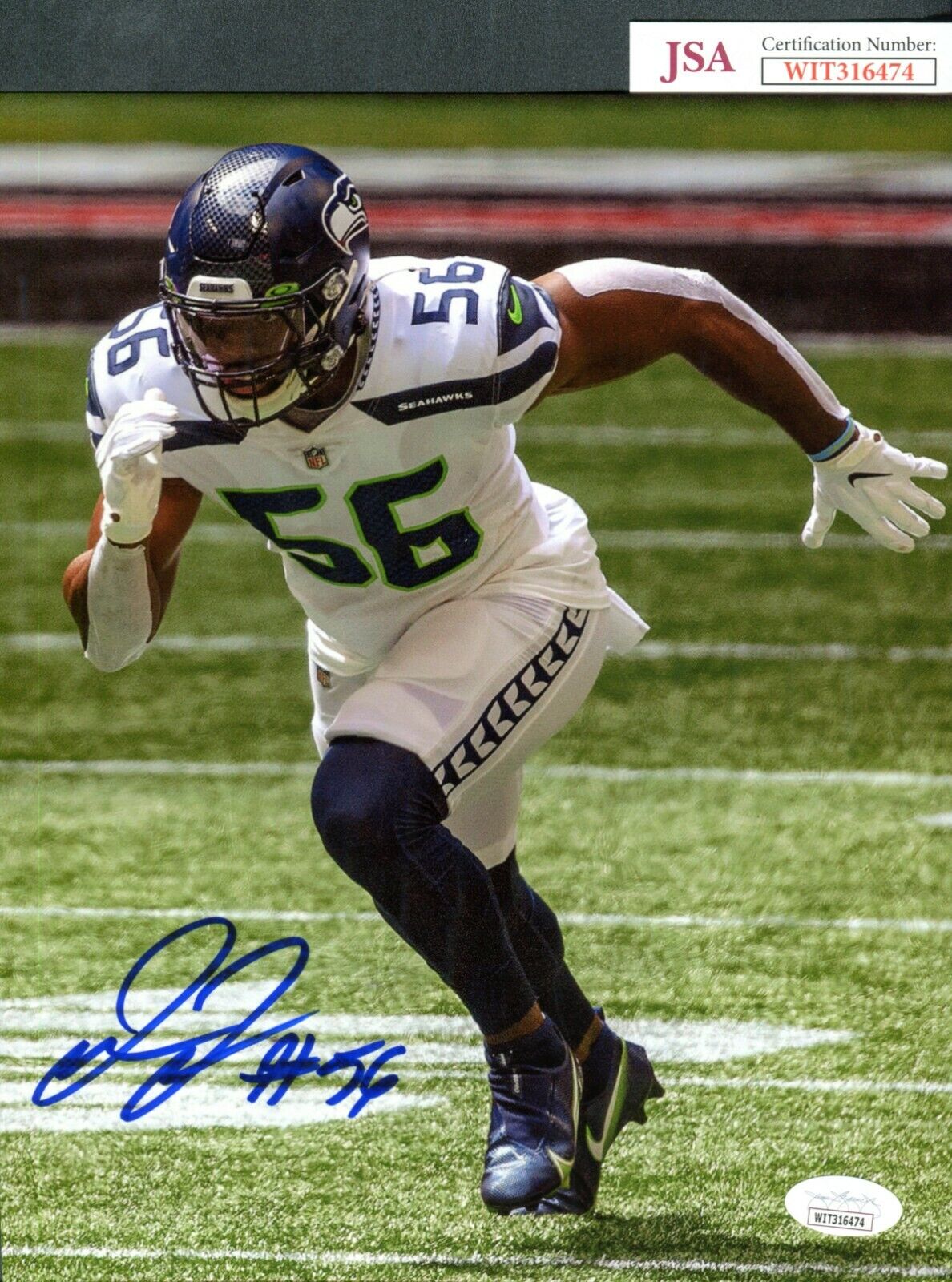 JSA Jordyn Brooks Autographed Signed 8x10 Photo Poster painting 1st Round DP Seahawks TRB 885