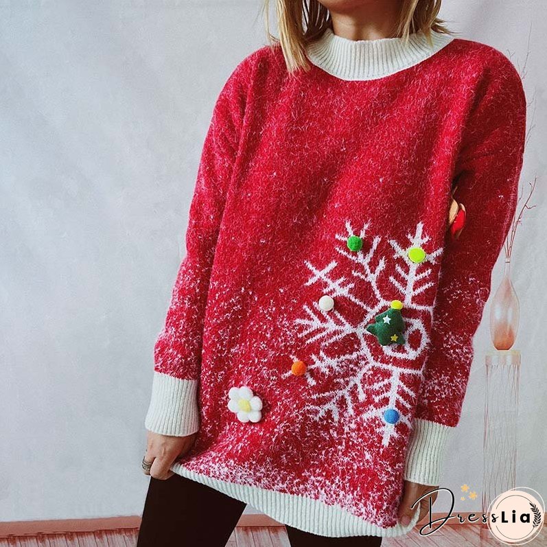 Two Piece Christmas Sweater and Scarf Set