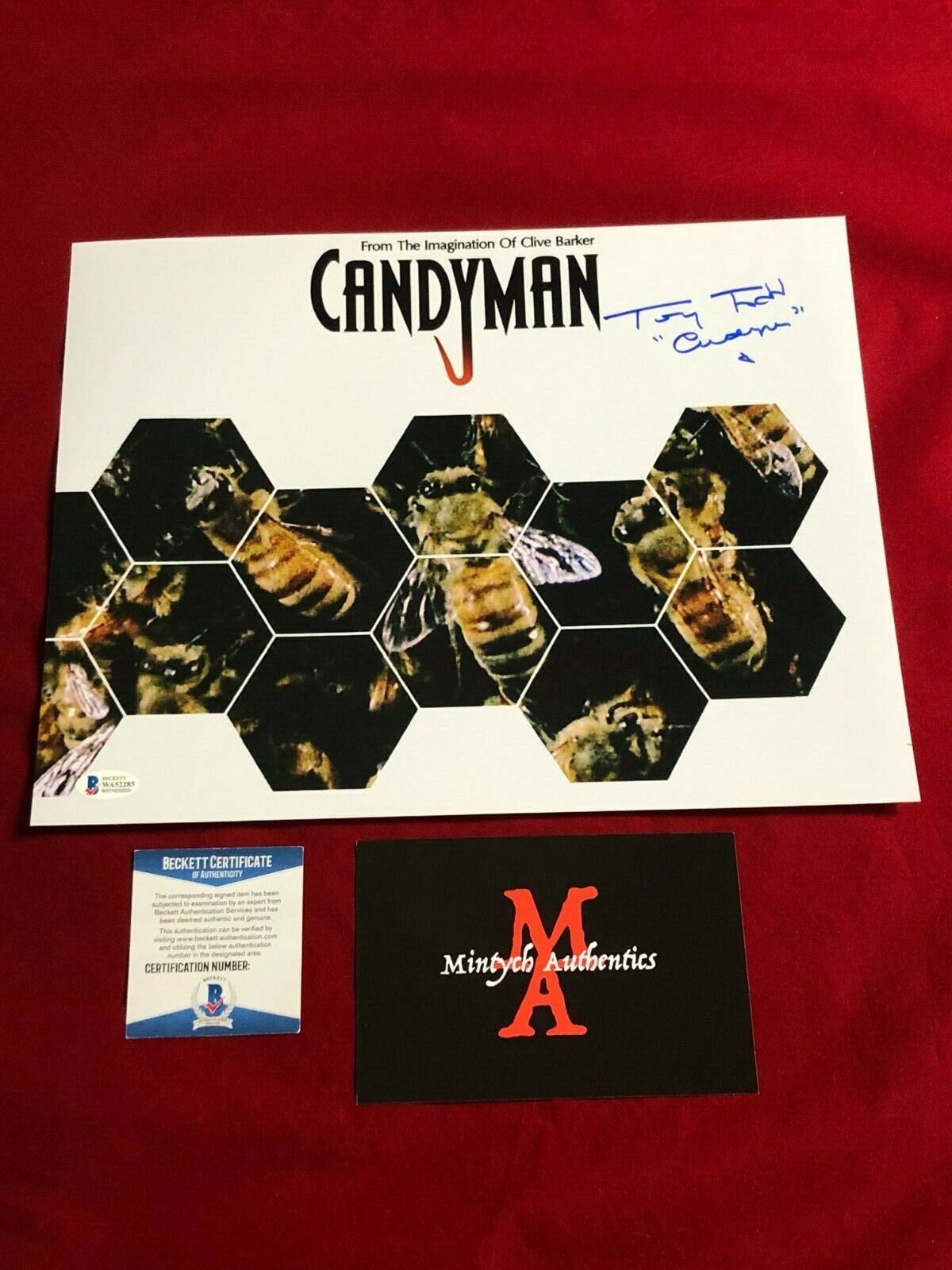 TONY TODD AUTOGRAPHED SIGNED 11x14 Photo Poster painting! CANDYMAN! BECKETT COA! HORROR!