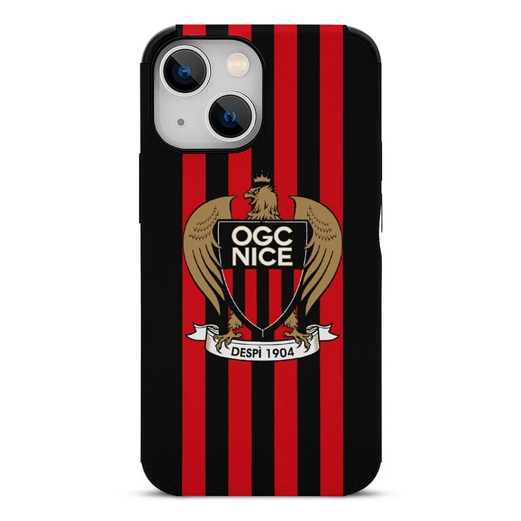 OGC Nice Caen Cadre TPU Souple Phone Case Pour IPhone 13