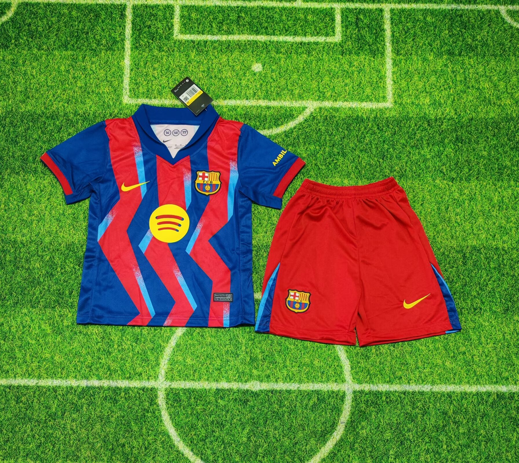 25/26 Barcelona Fourth Away Kids Kit Football jersey
