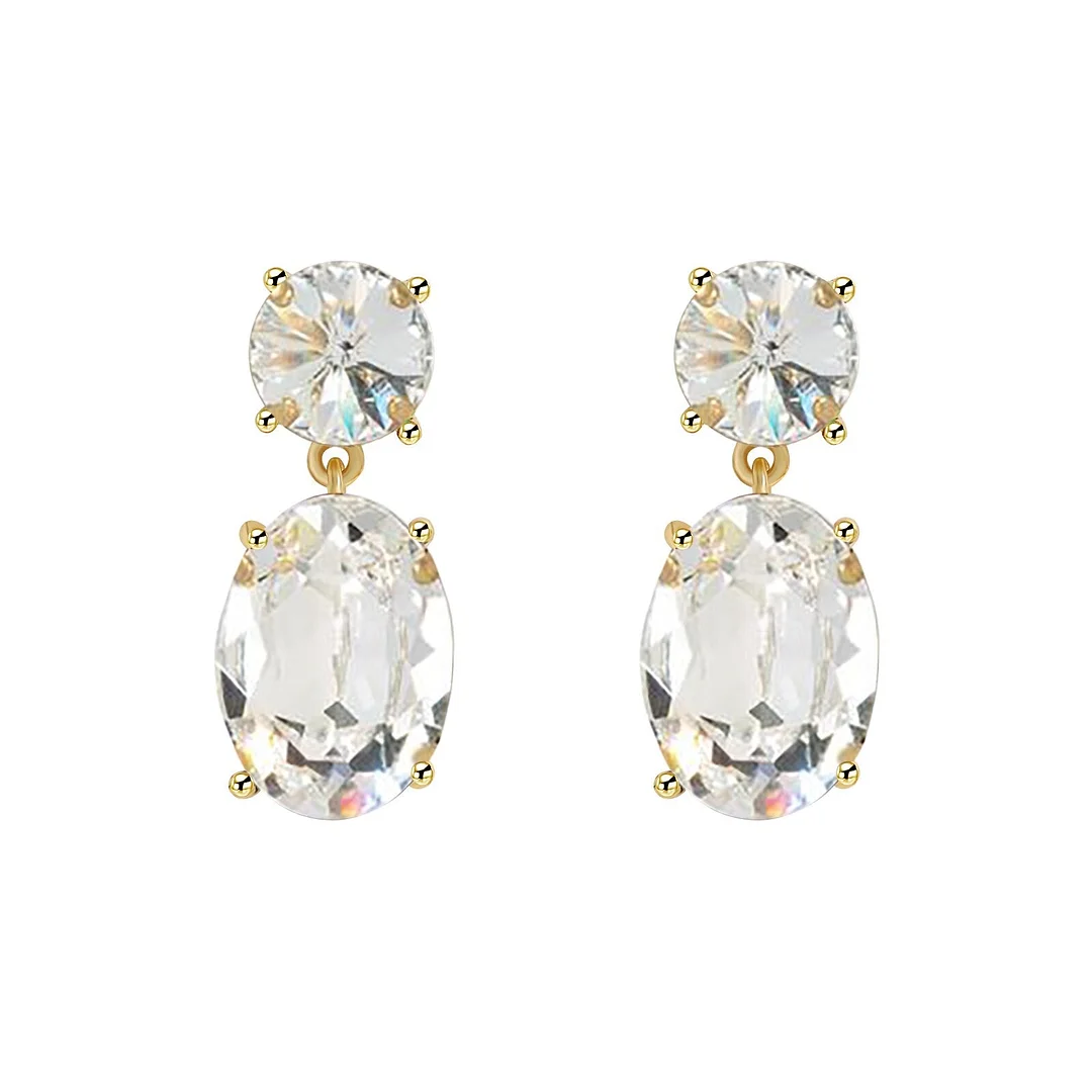 Dvacaman New Shiny Rhinestone Earrings Tassel Drop Earrings For Women Luxury Jewelry Long Dangle Earrings 2022 Party Accessories