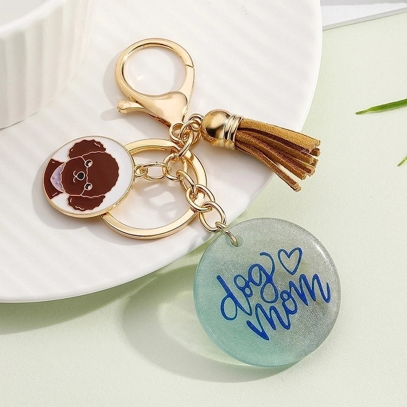 Cute Letter Resin Mother’s Day Unisex Keychain