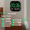 Digital Wall Clock LED Desk Alarm Clock Temperature/Date Display for Home Office