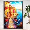 (40*60cm)Seaside Town - Full Round Drill Diamond Painting
