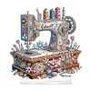 (US Local)Sewing Machine Special Shaped 5D DIY Diamond Art Kit Tabletop Decorations for Adults