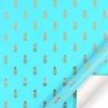 Blue Golden Pineapple Dot Wrapping Paper for Gift Packaging