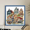 Colored Houses-18CT Stamped Cross Stitch 40*40cm/15.75*15.75in