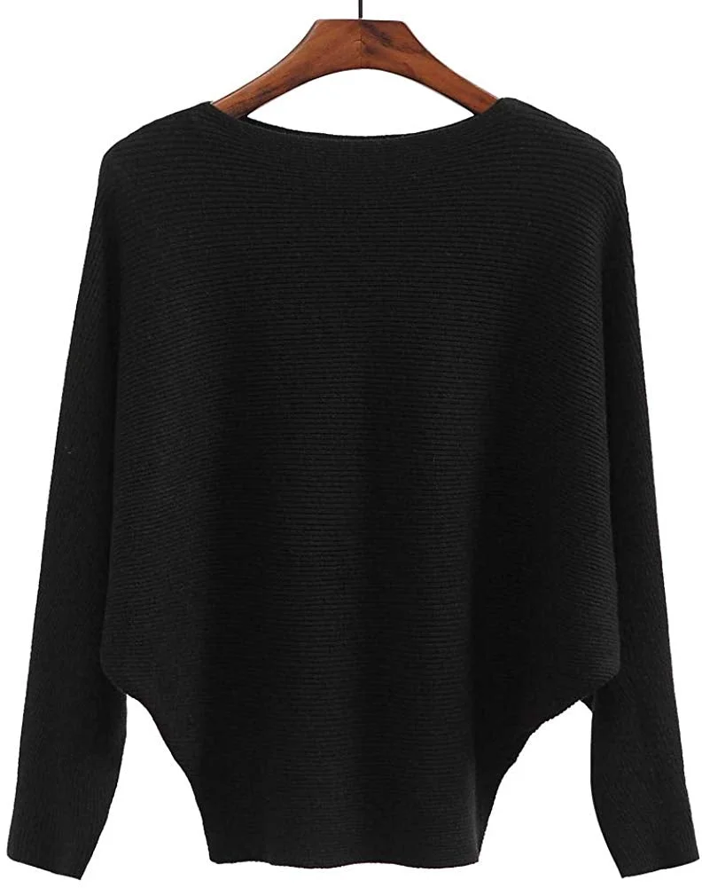 Women Sweaters Batwing Sleeve Casual Cashmere Jumpers Winter Pullovers