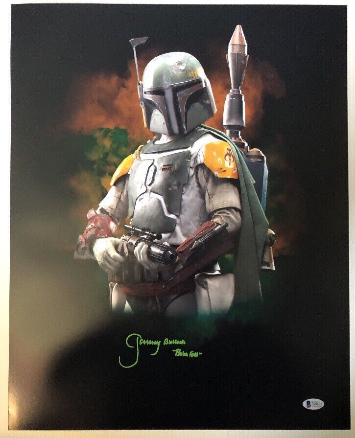 Jeremy Bulloch Signed Autographed Boba Fett 16x20 Photo Poster painting Star Wars BECKETT COA 5