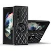 2022 Luxury Argyle Leather Cover With Ring Holder For Samsung Galaxy Z Fold 3 Flip 3 5G