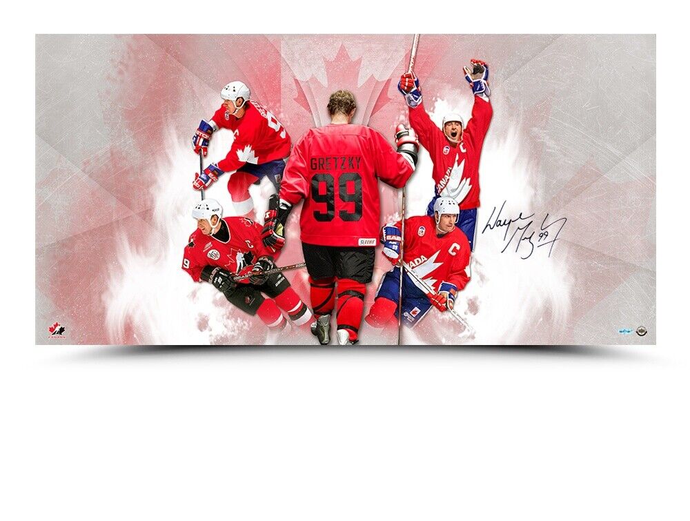 Wayne Gretzky Signed Autographed 36X18 Photo Poster painting Homeland