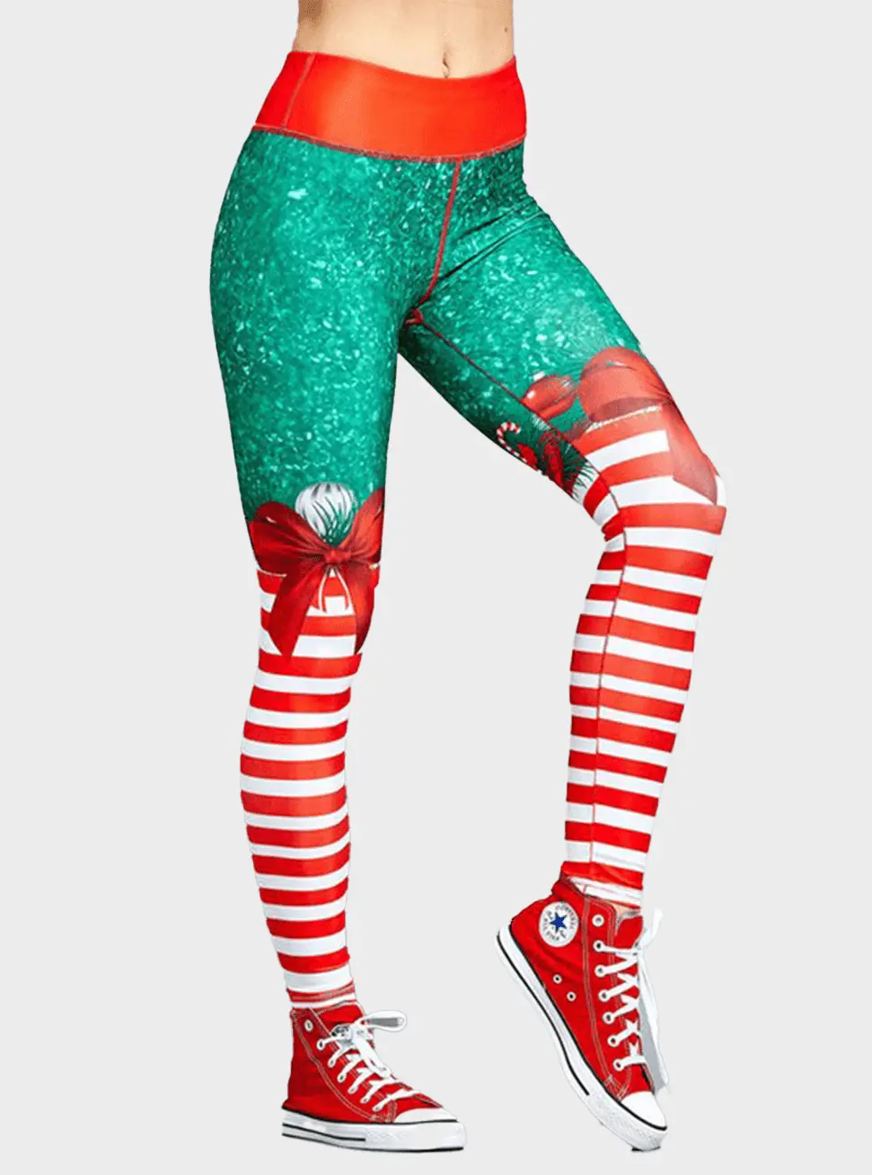  thdmladies Christmas Print Yoga Pants thedmladies