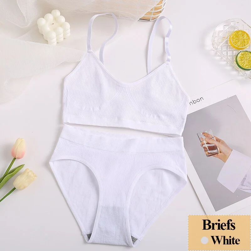 New Women Bra Panties Set Sexy Push Up Bralette Female Fitness Seamless Underwear Sports Lingerie Brassiere Girls Tank Crop Top