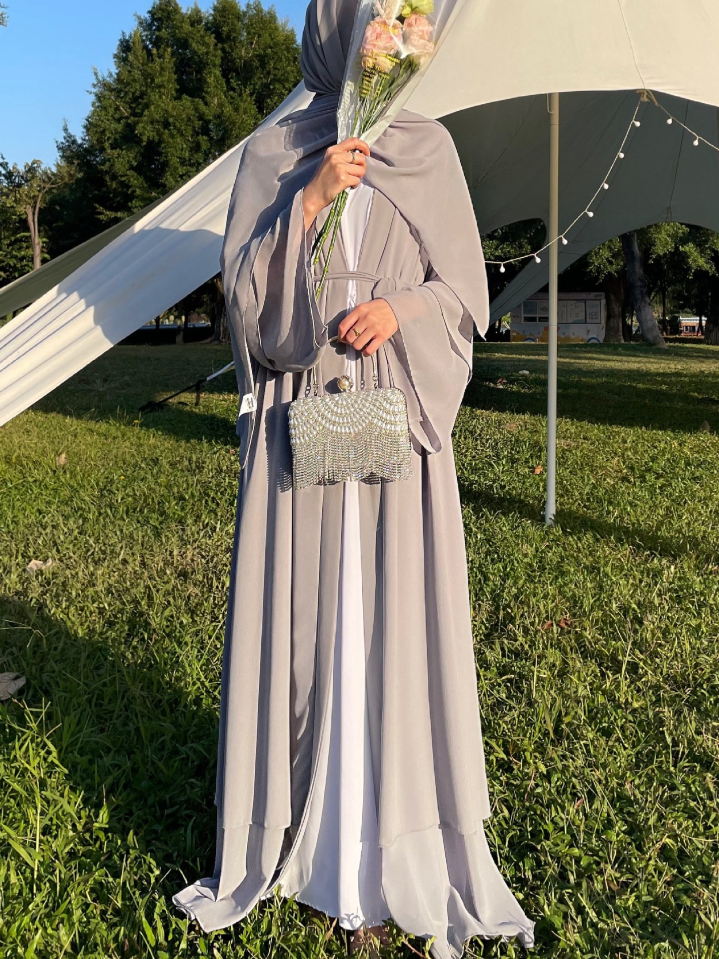 Fashionable and Simple Chiffon Two-piece Dress | Oxredo Shop Ramadan Sale