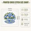 Stamped Cross Stitch Kit for Adults Floral Still Life Cup 18CT tapestrymarket