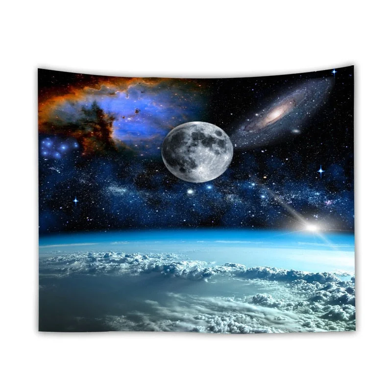 Planets Outer Space Galaxy Universe Printed Tapestries Wall Hanging Mural for Bedroom Living Room Dorm Home Decoration
