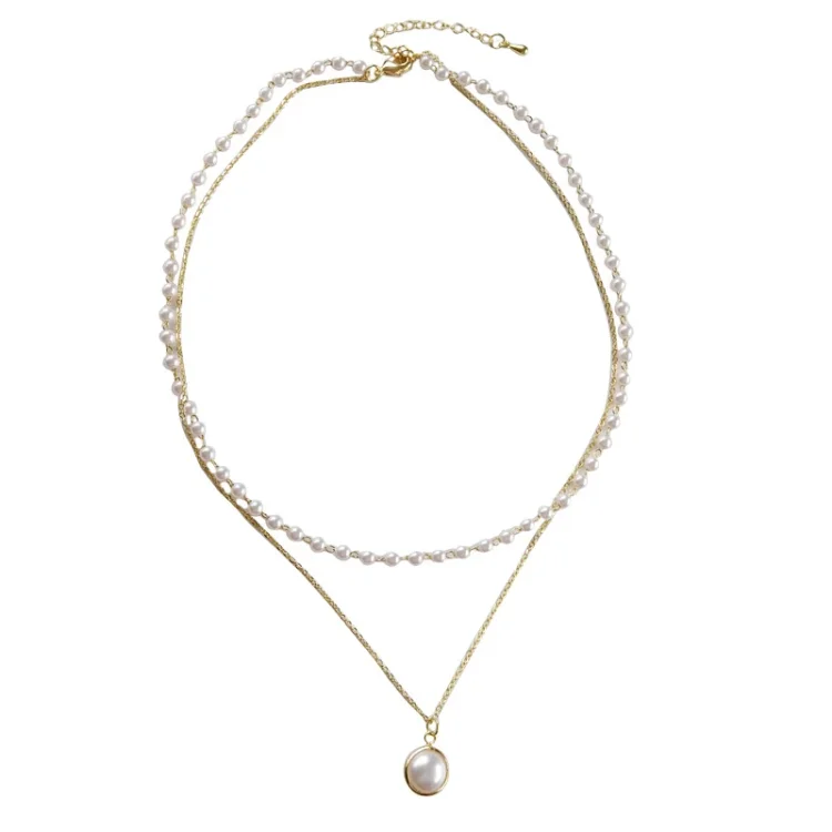 Elegant Double Pearl Necklace