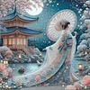 (40*40cm)Japanese Geisha Beauty - Full Round Drill Diamond Painting