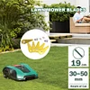 18Pcs Grass Cutter Blade Anti-rust for Bosch Indego 800 1000 1200 (Gold)