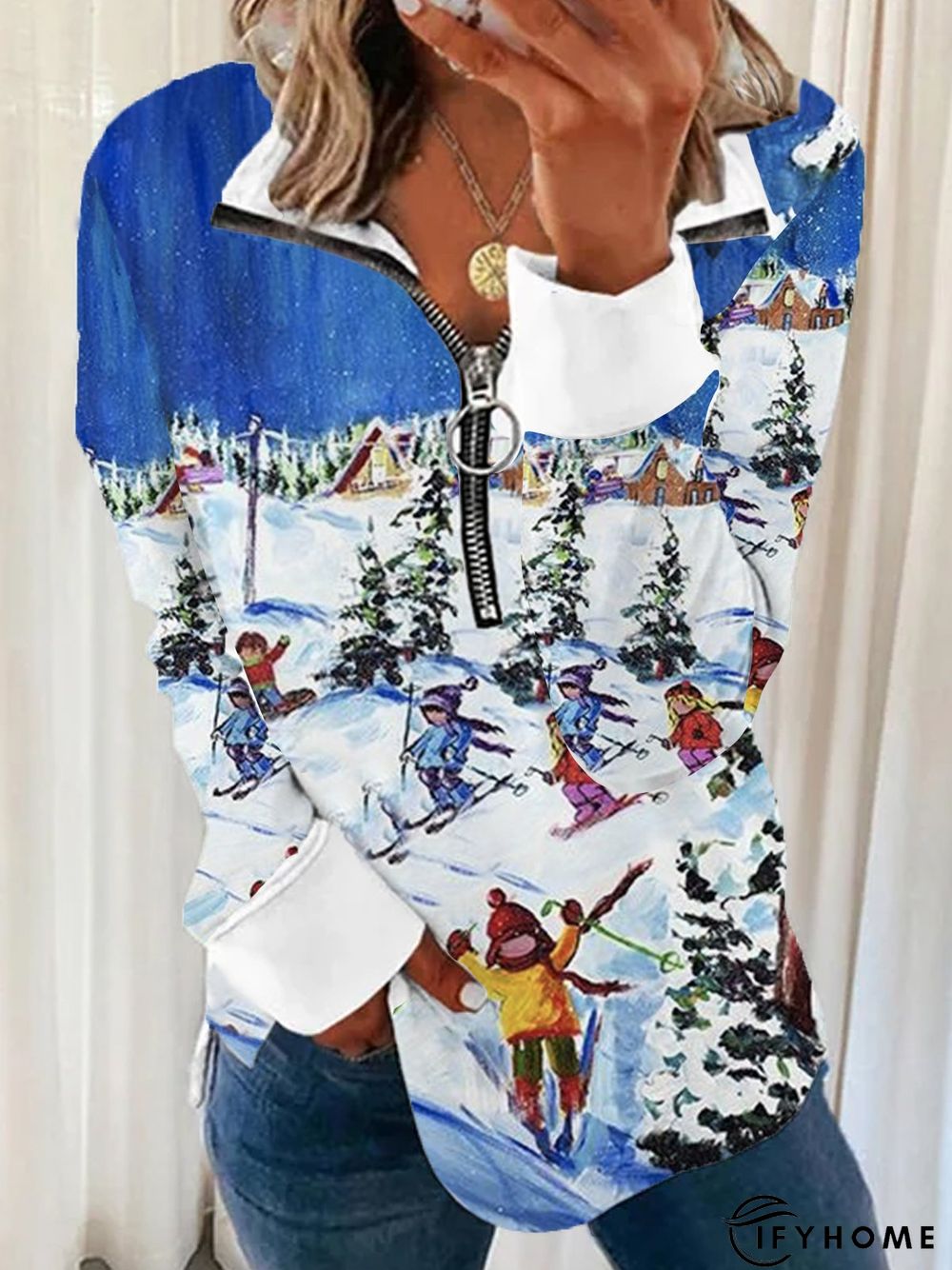 Simple Polyester Cotton Christmas Snowman Sweatshirt Xmas Hoodies | IFYHOME