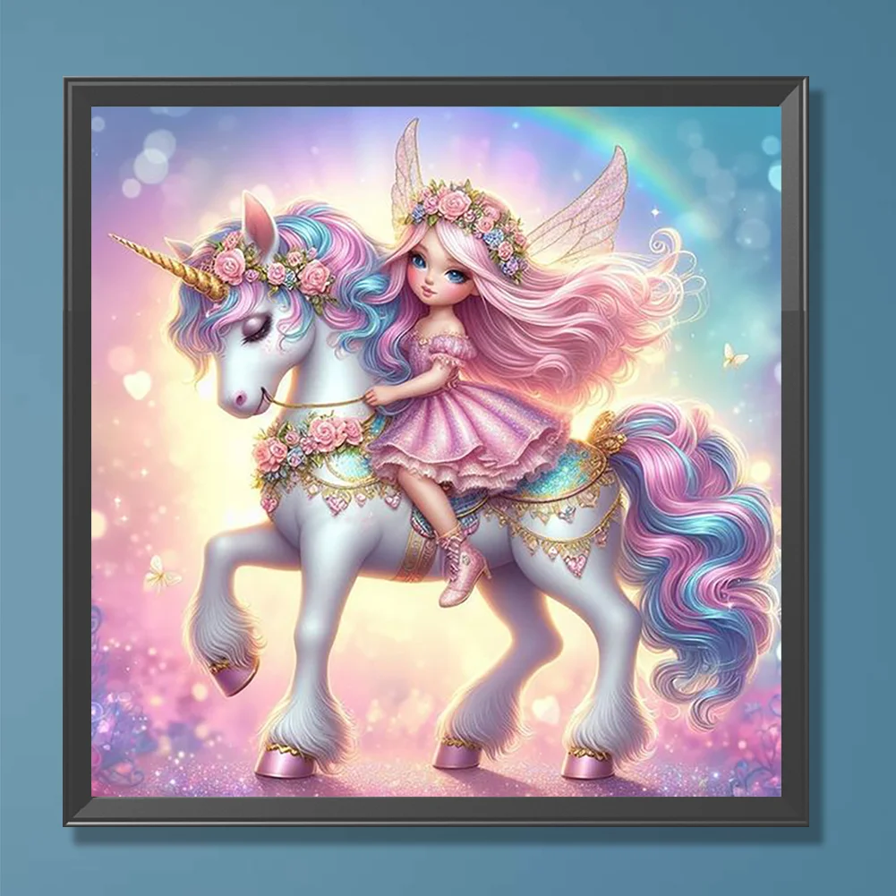 Diamond Painting - Full Round Drill - Angel Girl(Canvas|30*30cm)