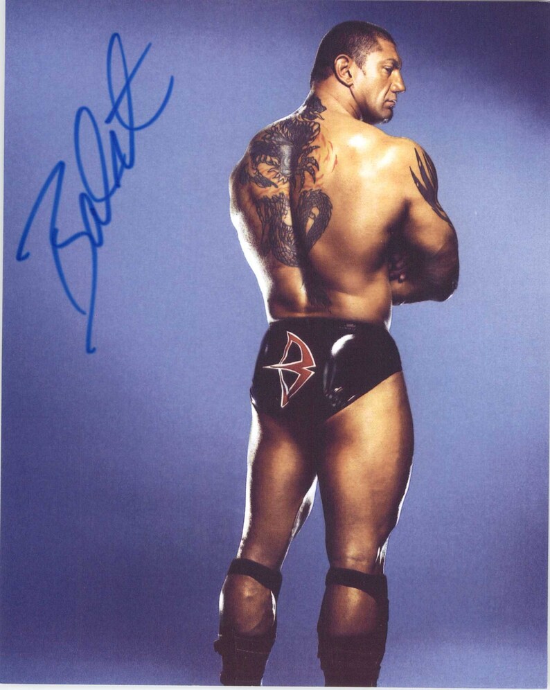 Dave Batista Signed Autographed Glossy 8x10 Photo Poster painting - COA Matching Holograms