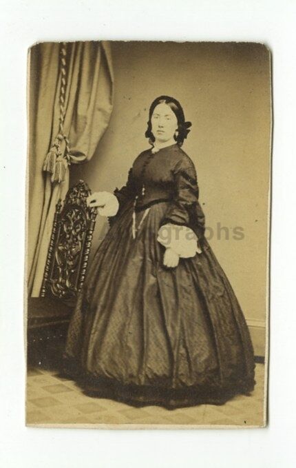 19th Century Fashion - 1800s Carte-de-visite Photo Poster painting - Hendrickson of Philadelphia