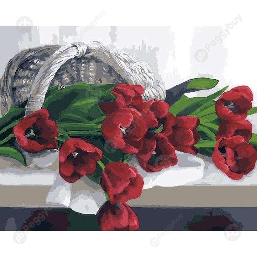 

40*30CM Paint By Numbers-Rose, 501 Original