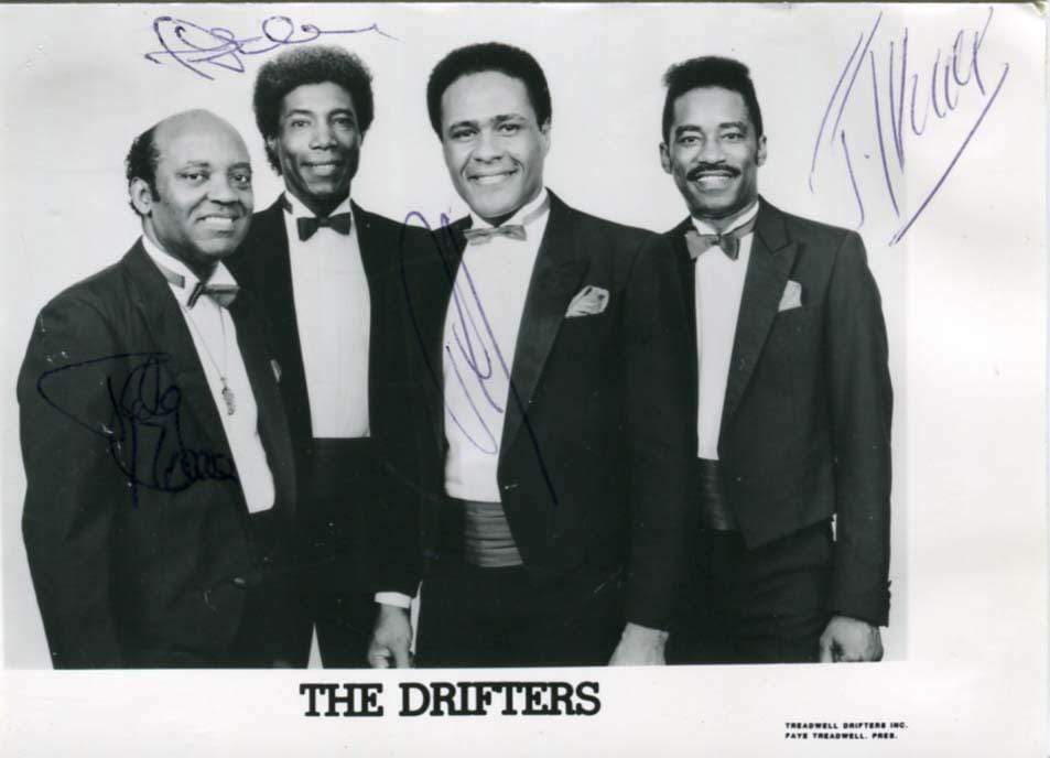 SOUL VOCAL GROUP The Drifters autograph, signed publicity Photo Poster painting