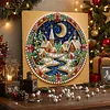 Christmas Eve Framed Pearl Painting Kit 25x25cm for Adults