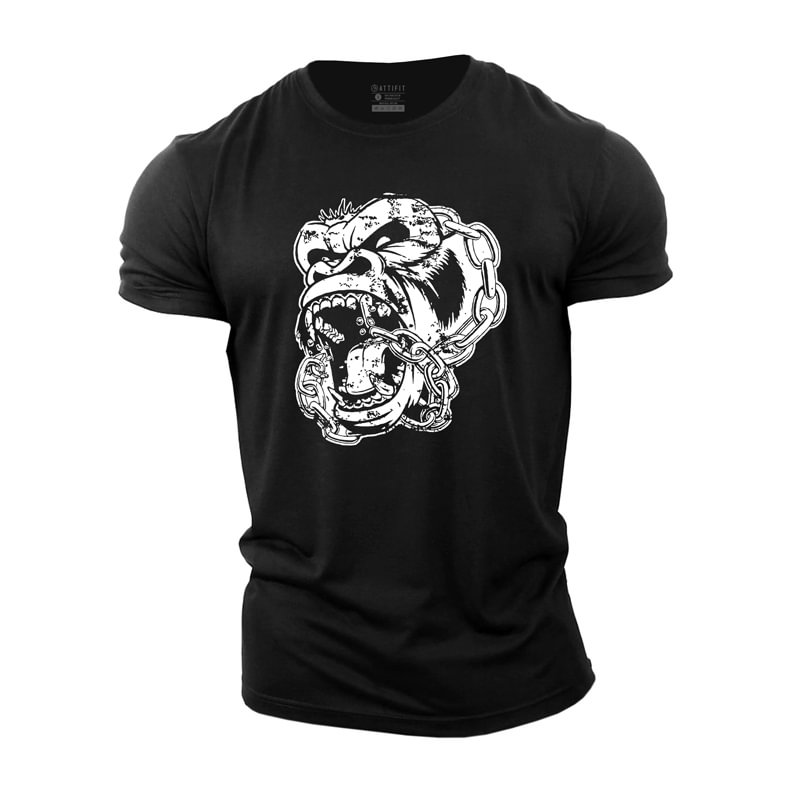 Cotton Gorilla Graphic Men's T-shirts tacday